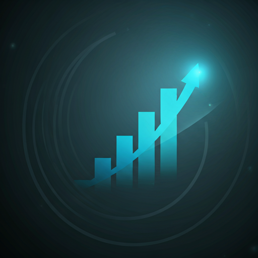 Abstract business growth visualization
